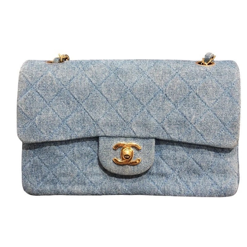 CHANEL MATELASSÉ DENIM GHW SHOULDER BAG HANDBAG (1 of 8)