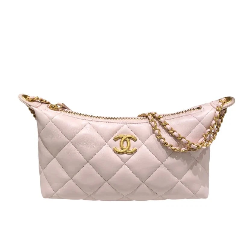 CHANEL HOBO BAG PINK LAMBSKIN SHOULDER BAG HANDBAG: CHANEL Hobo Bag Pink Lambskin Shoulder Bag Handbag Brand: CHANEL Type: Handbag Material: Rum Color: pink Size: W: 26cm / H: 14cm / D: 5cm Accessories: None Accessories Notice: When purchas