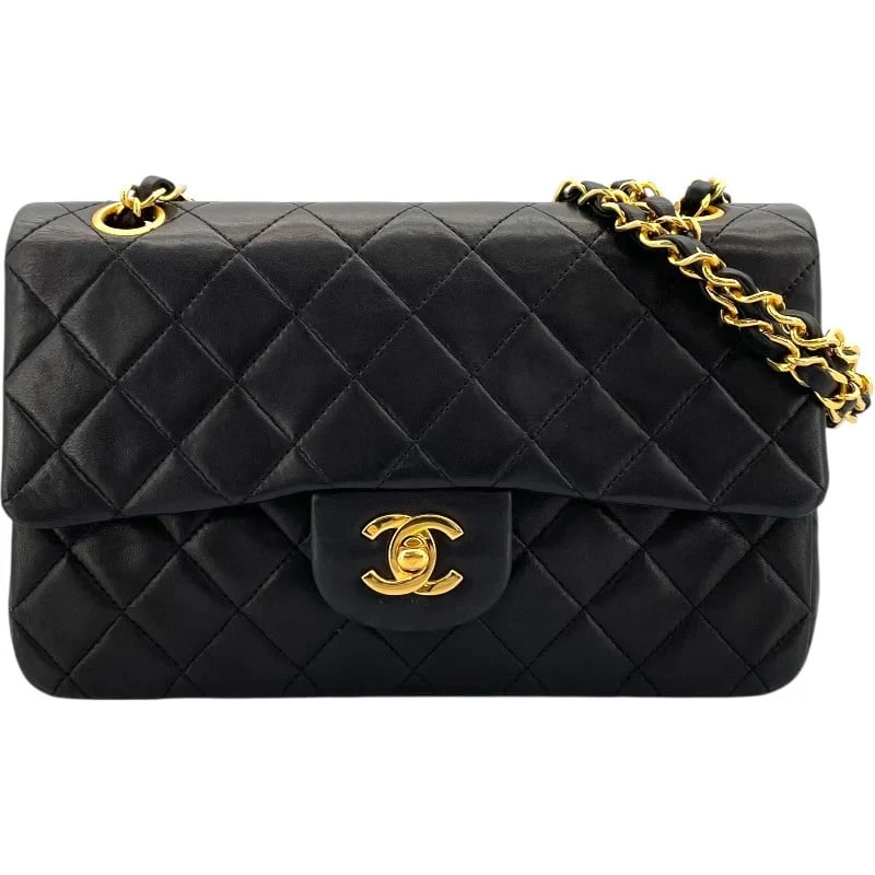 CHANEL MATELASSE SERIES BLACK GHW LAMBSKIN SHOULDER BAG HANDBAG: CHANEL Matelasse Series Black GHW Lambskin Shoulder Bag Handbag Brand: CHANEL Type: Handbag Material: Lambskin Color: Black GD Hardware Size: W: 23cm / H: 14cm / D: 6.5cm / Shoulder: 53-90cm Acce