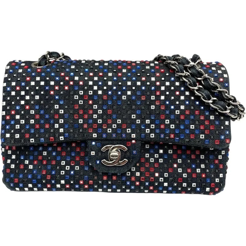 CHANEL MATELASSE SERIES NAVY DENIM BIJOU SHOULDER BAG HANDBAG (1 of 12)