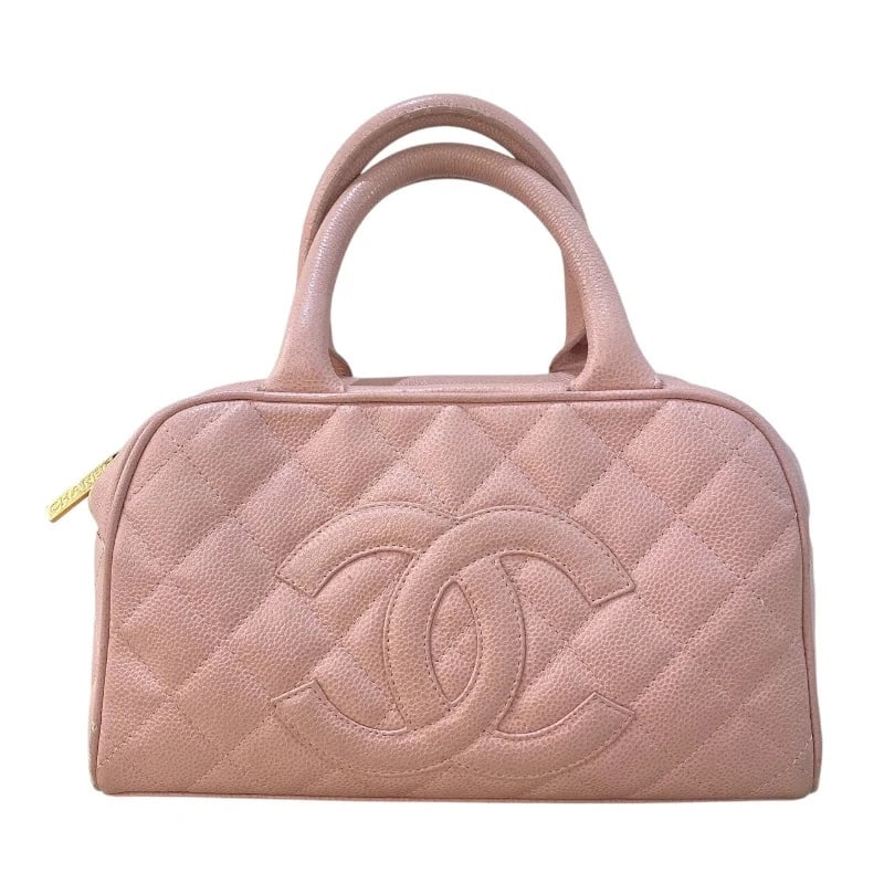 CHANEL COCO MARK PINK CAVIAR LEATHER HANDBAG HANDBAG (1 of 12)