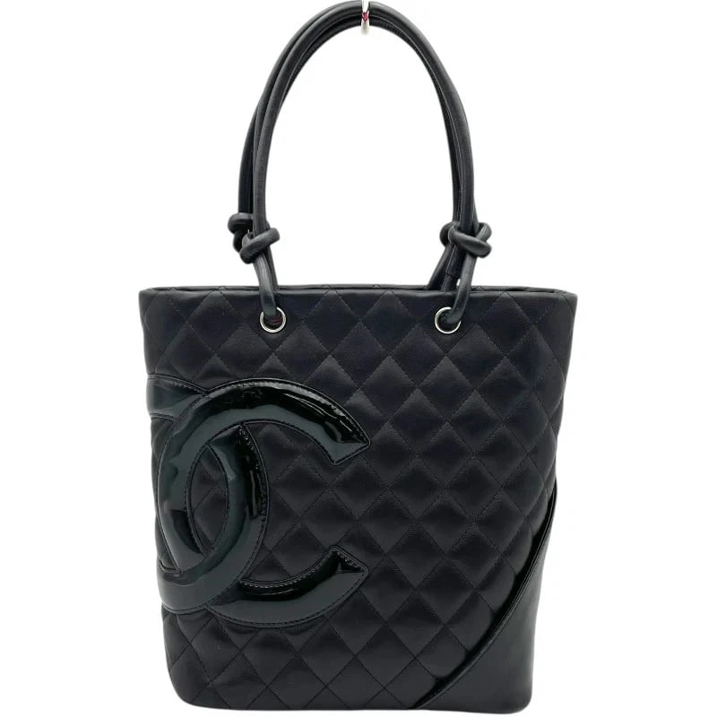 CHANEL CAMBON LINE MEDIUM TOTE SERIES BLACK SHW CALFSKIN HANDBAG (1 of 10)