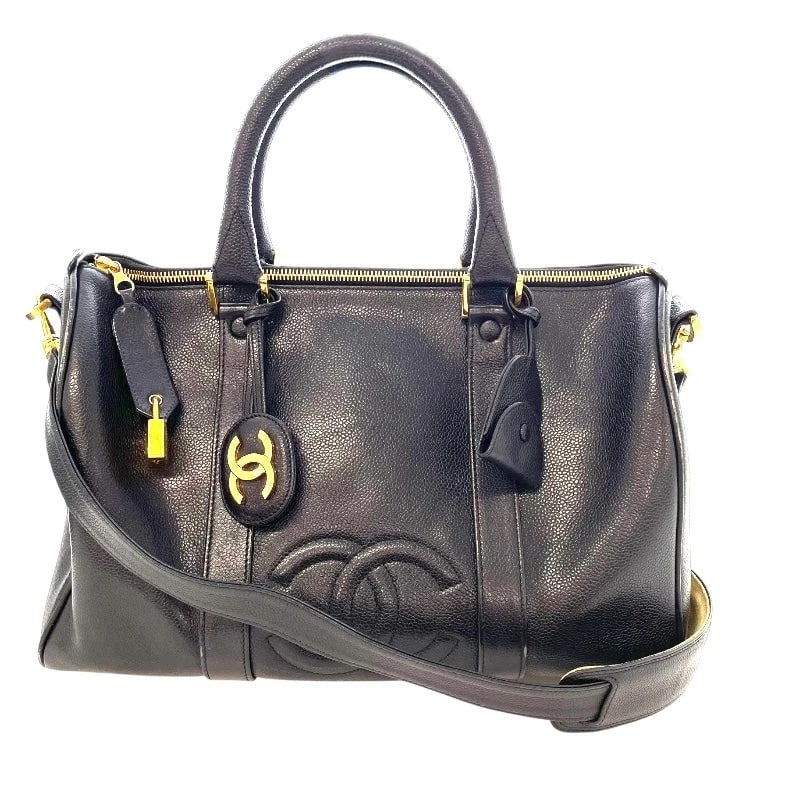 CHANEL COCO MARK 4 SERIES BLACK HANDBAG: CHANEL Coco Mark 4 Series Black Handbag Brand: CHANEL Type: Handbag Material: none Color: black Size: W: 36cm / H: 24cm / D: 17.5cm / Shoulder: 86cm Accessories: None Accessories Notice: W