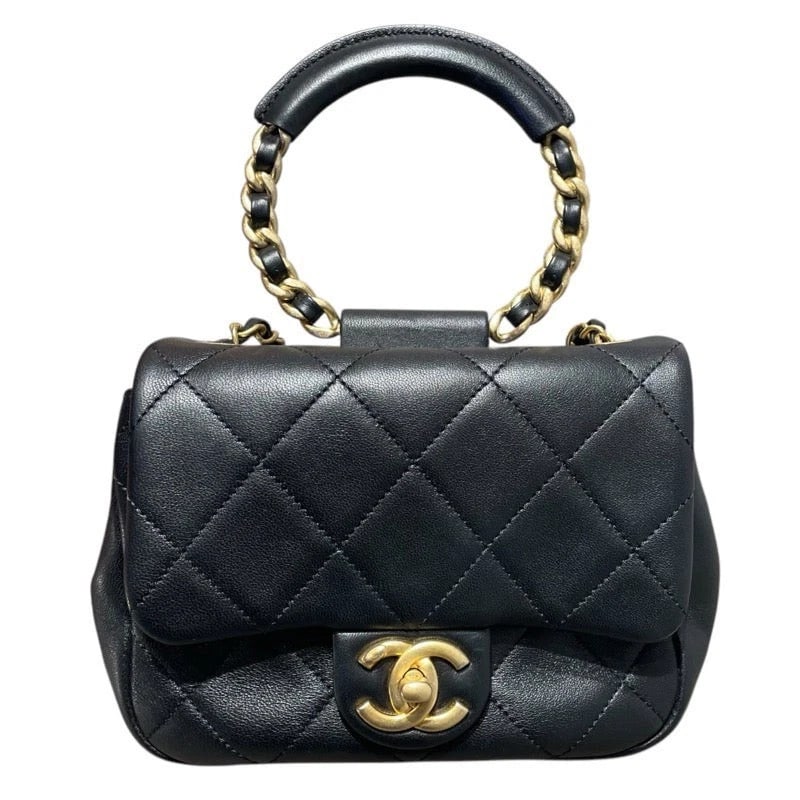 CHANEL MATELASSÉ TOP HANDLE CHAIN SHOULDER SHOULDER BAG HANDBAG (1 of 8)