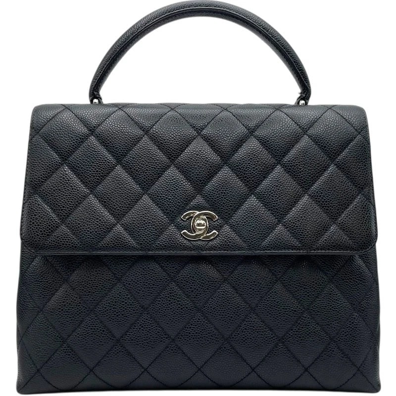 CHANEL MATELASSE HANDBAG SERIES BLACK SHW CAVIAR SKIN HANDBAG: CHANEL Matelasse Handbag Series Black SHW Caviar Skin Handbag Brand: CHANEL Type: Handbag Material: Caviar Skin Color: Black SV Hardware Size: W: 30cm / H: 23cm / D: 12cm Accessories: None