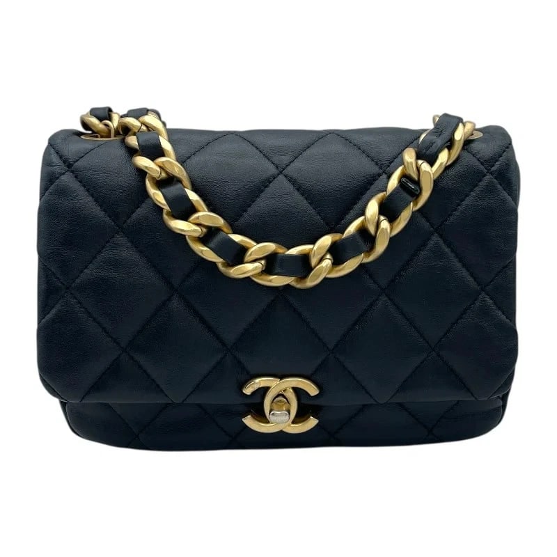 CHANEL MATELASSE CHAIN SHOULDER BAG HANDBAG: CHANEL Matelasse Chain Shoulder Bag Handbag Brand: CHANEL Type: Handbag Material: Lambskin Color: Black GD Hardware Size: W: 20cm / H: 17cm / D: 6cm / Shoulder: 110cm Accessories: None Acc