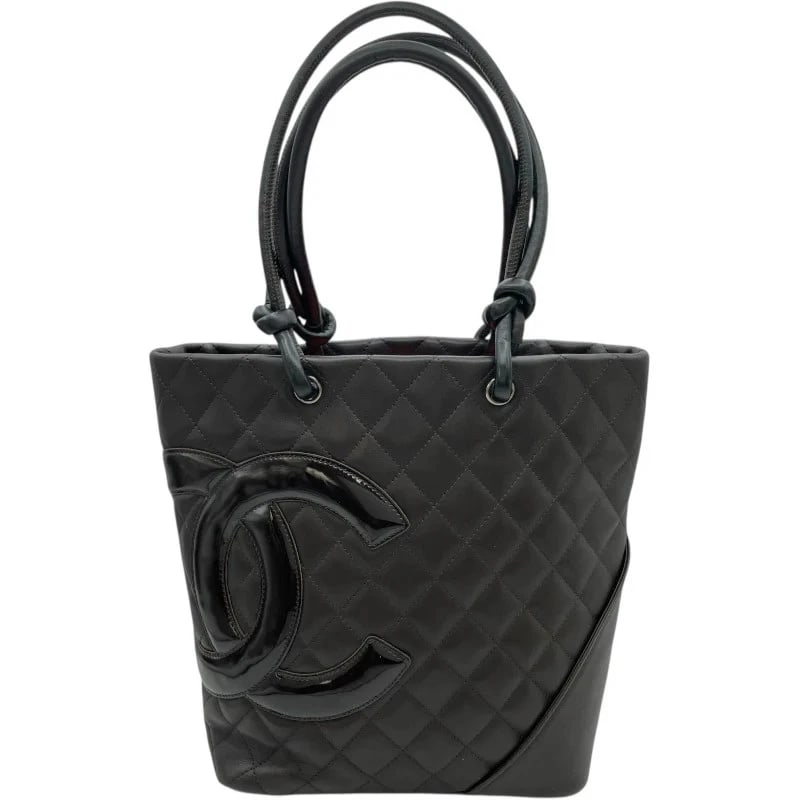 CHANEL CAMBON LINE MEDIUM TOTE 10 SERIES BROWN SHW CALF HANDBAG: CHANEL Cambon Line Medium Tote 10 Series Brown SHW Calf Handbag Brand: CHANEL Type: Handbag Material: Calf Color: Brown SV Hardware Size: W: 20cm / H: 24cm / D: 11.5cm Accessories: None Ac