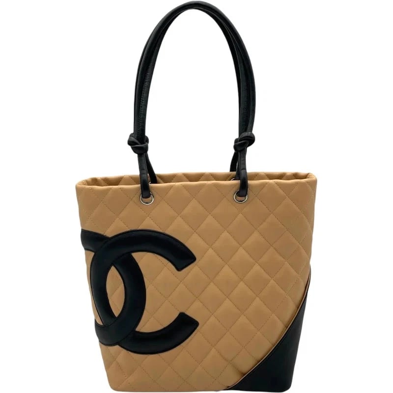CHANEL CAMBON LINE TOTE SMALL SERIES BEIGE SHW CALF HANDBAG (1 of 10)
