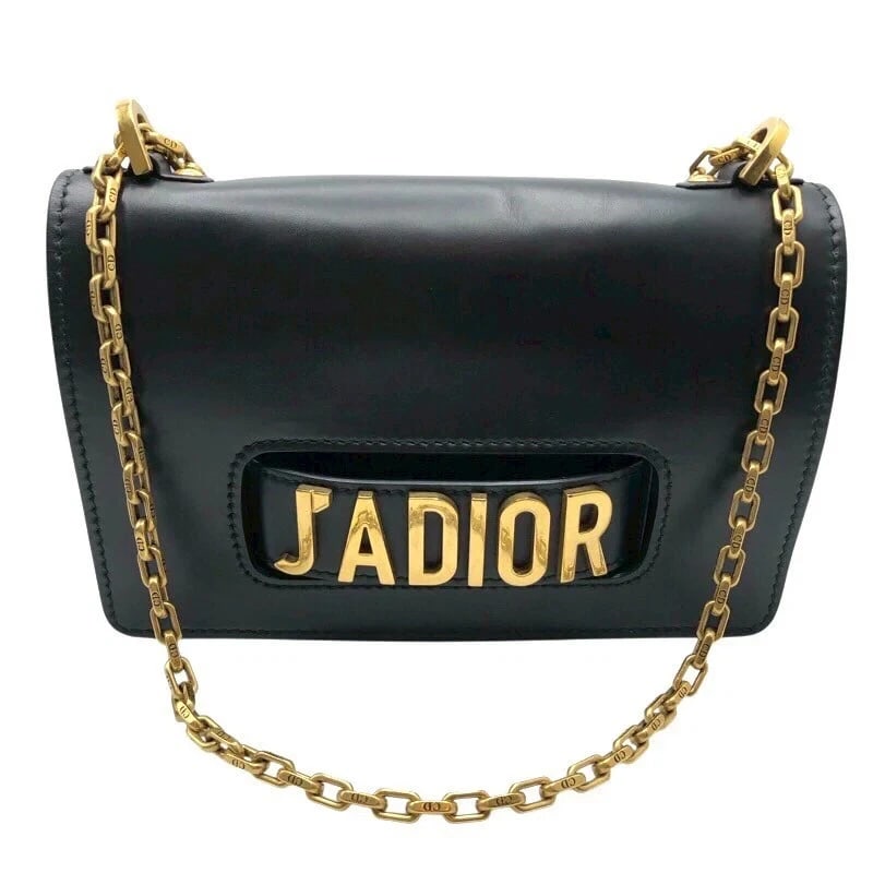 CHRISTIAN DIOR J'ADIOR CHAIN BLACK/GHW CALF LEATHER HANDBAG: Christian Dior J'ADIOR Chain Black/GHW Calf Leather Handbag Brand: CHRISTIAN DIOR Type: Handbag Material: Calf Leather Color: Black/GD Hardware Size: W: 25cm / H: 16cm / D: 7cm / Shoulder: 50?84cm