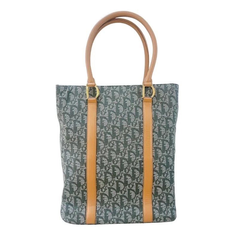 CHRISTIAN DIOR TROTTER KHAKI TROTTER CANVAS HANDBAG (1 of 12)