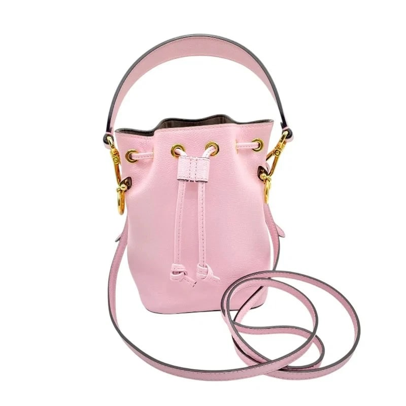 FENDI MON TRESOR MINI PINK×GHW GRAIN CALF HANDBAG (1 of 8)