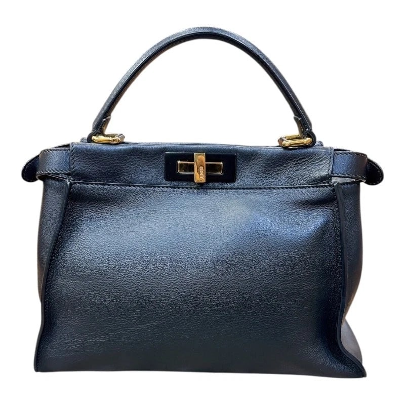 FENDI PEEKABOO REGULAR CALF LEATHER HANDBAG HANDBAG (1 of 9)