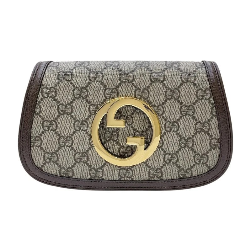 GUCCI BLONDIE BELT BAG BROWN GG SUPREME CANVAS/LEATHER HANDBAG: GUCCI Blondie Belt Bag Brown GG Supreme Canvas/Leather Handbag Brand: GUCCI Type: Handbag Material: Gg Supreme Canvas/Leather Color: Brown x Beige Size: W: 21cm / H: 12cm / D: 4.5cm Accessories: