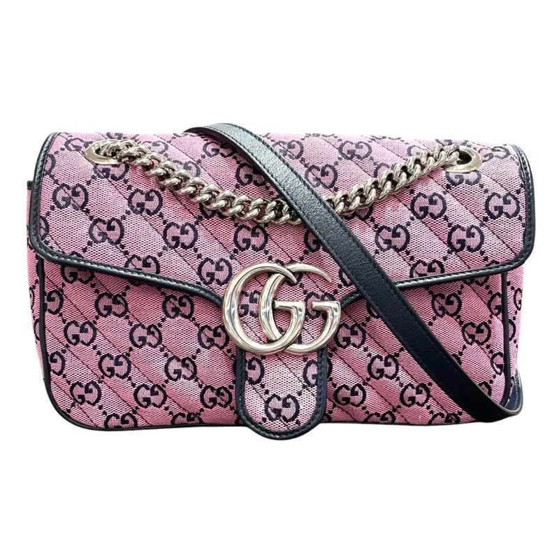 GUCCI GG CANVAS HANDBAG: GUCCI GG Canvas Handbag Brand: GUCCI Type: Handbag Material: Gg Canvas Color: pink Size: W: 27.5cm / H: 16cm / D: 7cm / Shoulder: 66~116cm Accessories: None Accessories Notice: When purcha