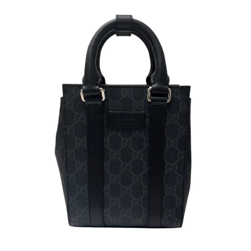 GUCCI GG SUPREME MINI BAG BLACK PVC CANVAS HANDBAG: GUCCI GG Supreme Mini Bag Black PVC Canvas Handbag Brand: GUCCI Type: Handbag Material: Pvc Canvas Color: black Size: W: 16cm / H: 20cm / D: 5cm / Shoulder: 80-120cm Accessories: None Acce