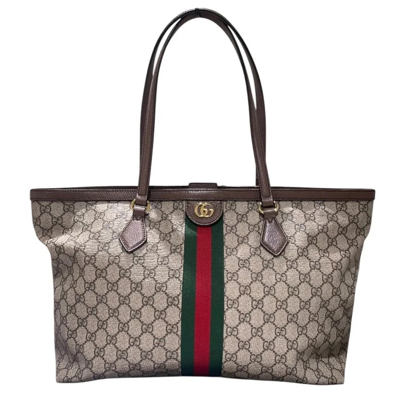 GUCCI OPHIDIA GG MEDIUM BEIGE SUPREME CANVAS HANDBAG (1 of 12)