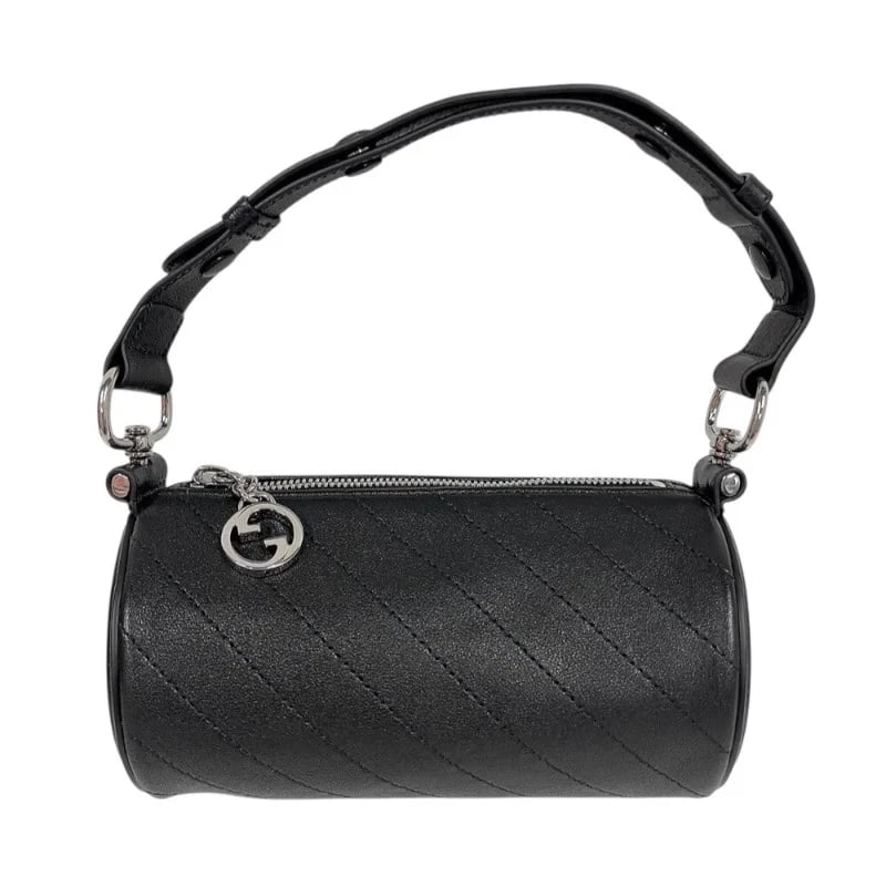GUCCI BLONDIE ONE BLACK SHW HANDBAG: GUCCI Blondie One Black SHW Handbag Brand: GUCCI Type: Handbag Material: Leather Color: Black/SV Hardware Size: W: 19cm / H: 10cm / D: 10cm Accessories: None Accessories Notice: When purch