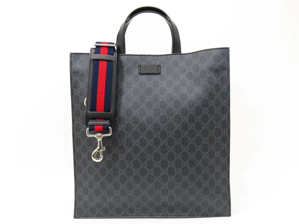 GUCCI GG SUPREME BLACK TOTE BAG HANDBAG (1 of 4)