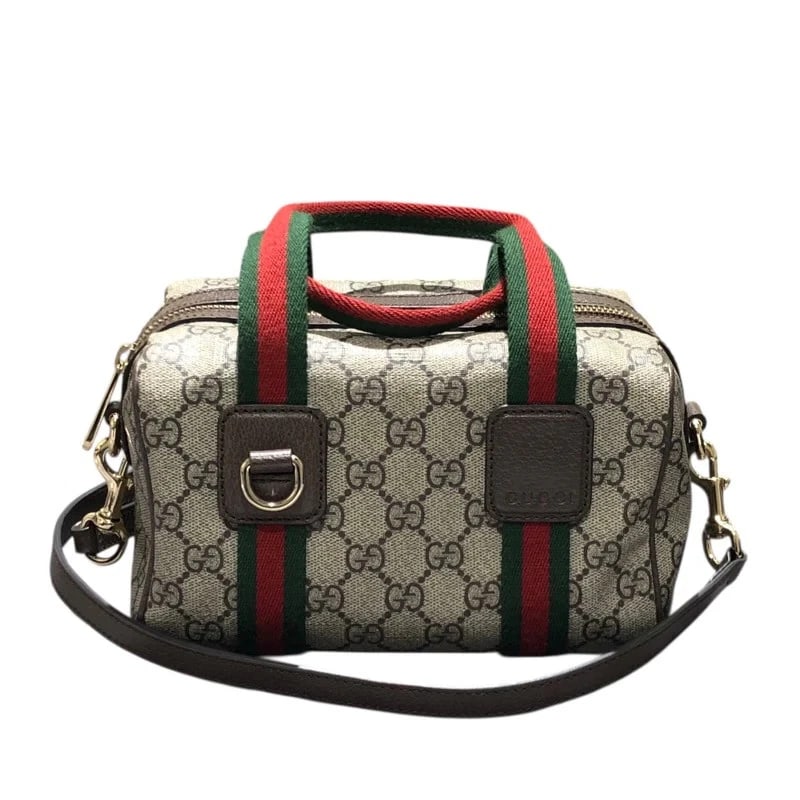 GUCCI OPHIDIA MINI GG BEIGE GG CANVAS HANDBAG (1 of 10)