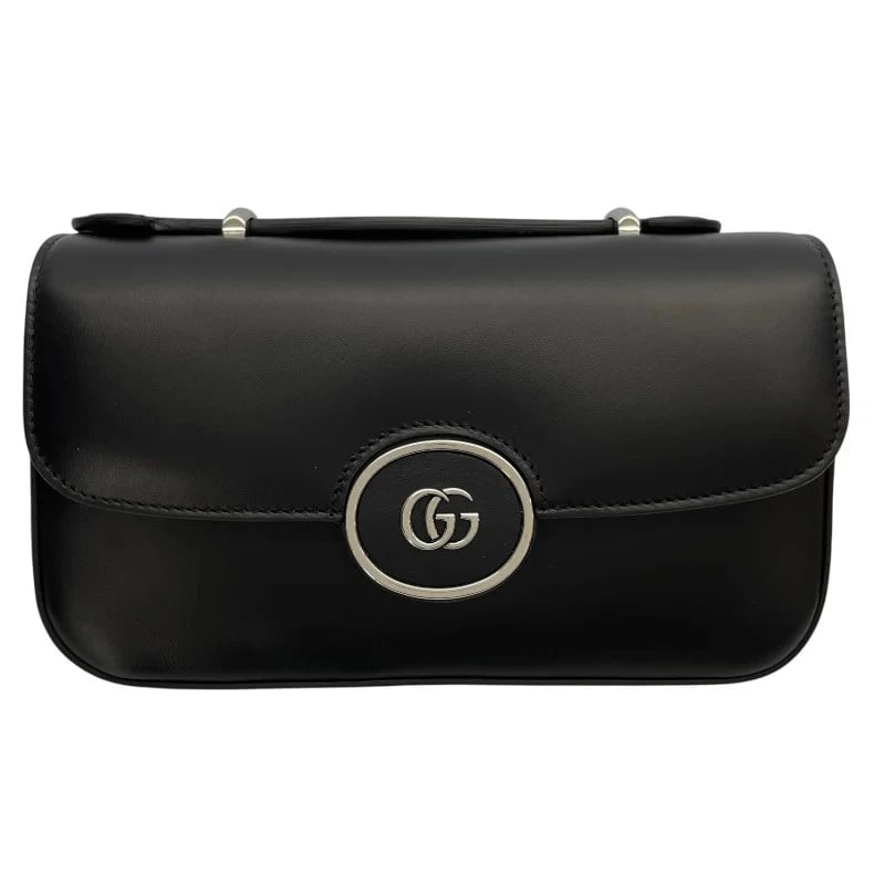 GUCCI DOUBLE G 2WAY BLACK HANDBAG (1 of 8)