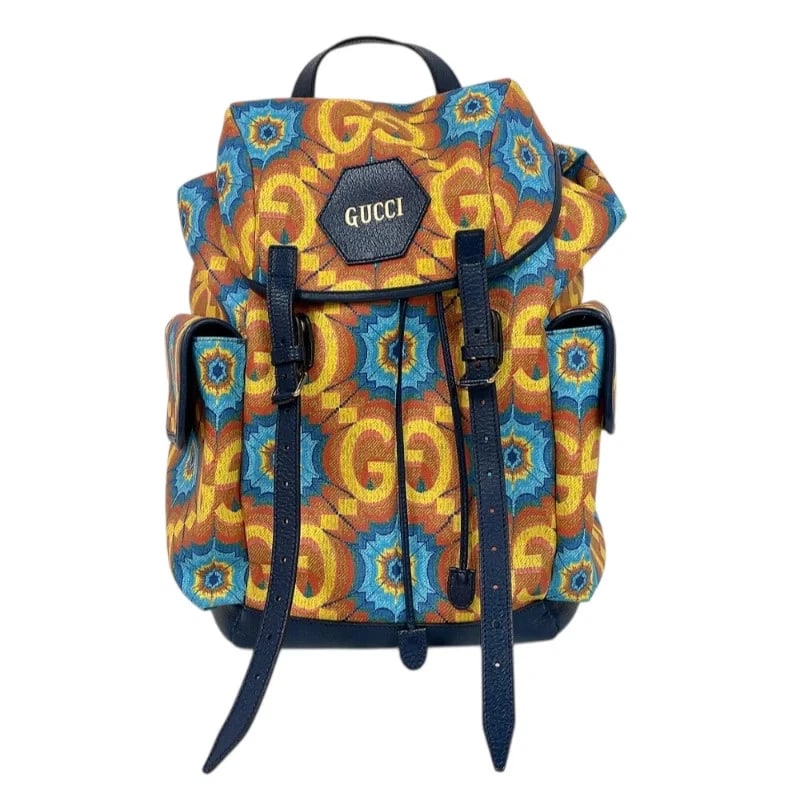 GUCCI GG KALEIDOSCOPE BACKPACK YELLOW GHW LEATHER/PVC HANDBAG: GUCCI GG Kaleidoscope Backpack Yellow GHW Leather/PVC Handbag Brand: GUCCI Type: Handbag Material: Leather/Pvc Color: Yellow/GD Hardware Size: W: 33cm / H: 45cm / D: 22cm / Shoulder: 42cm Accesso