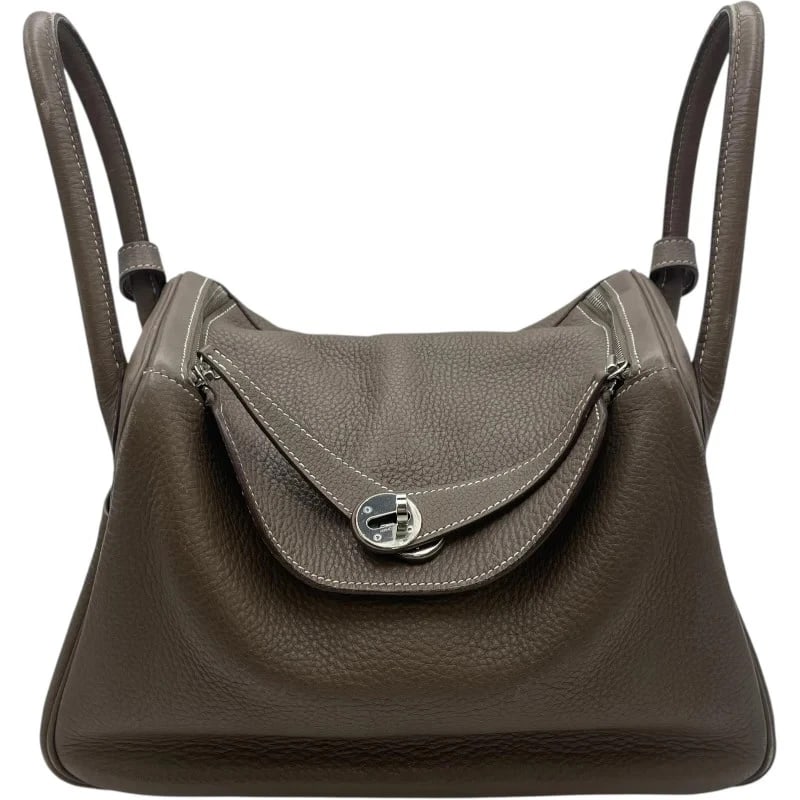 HERMES LINDY STAMP ETOUPE SHW TAURILLON LEATHER SHOULDER BAG HANDBAG: Hermes Lindy Stamp Etoupe SHW Taurillon Leather Shoulder Bag Handbag Brand: HERMES Type: Handbag Material: Taurillon Color: Etoupe SV Hardware Size: W: 30cm / H: 22cm / D: 15cm / Shoulder: 40cm A