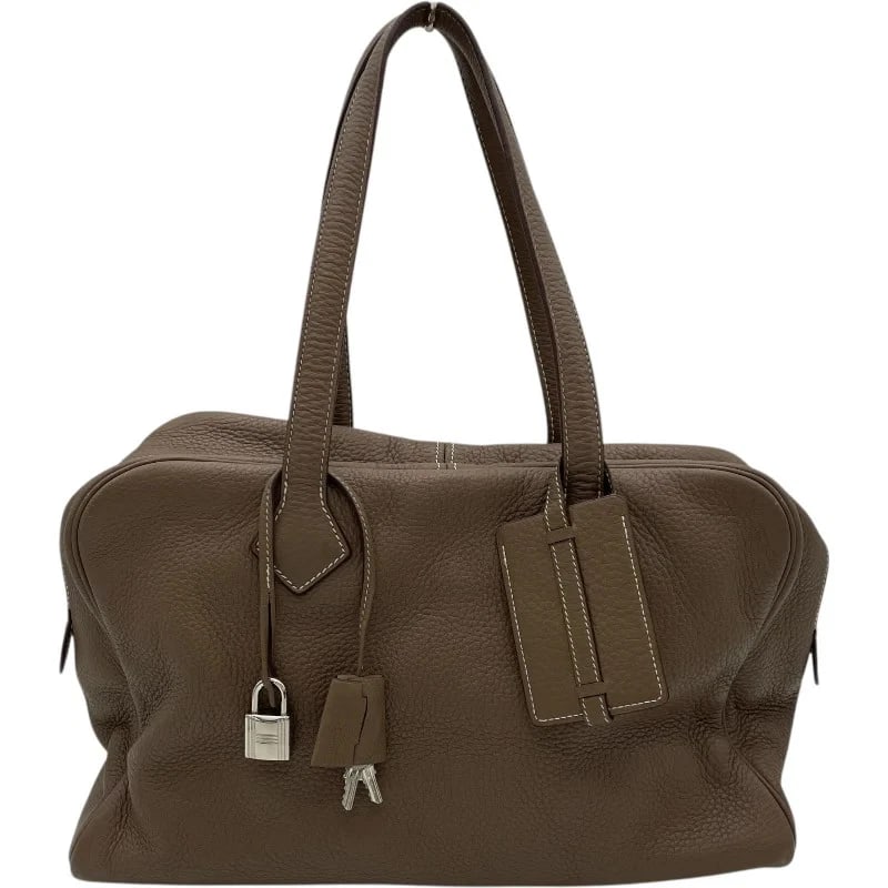 HERMES VICTORIA STAMP ETOUPE CLEMENCE LEATHER TOTE HANDBAG (1 of 8)