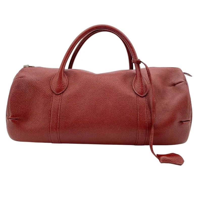 HERMES BOLIDE STAMP ROSE ASH LEATHER HANDBAG HANDBAG (1 of 9)