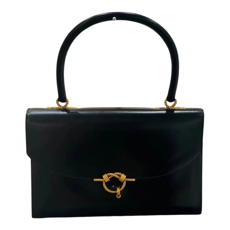 HERMES CORDELIERE BLACK/GHW BOX CALF HANDBAG HANDBAG (1 of 7)