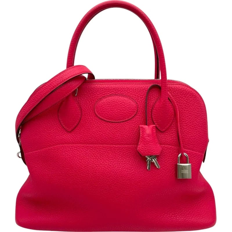 HERMES BOLIDE STAMP ROSE EXTREME SHW TAURILLON SHOULDER BAG HANDBAG (1 of 12)