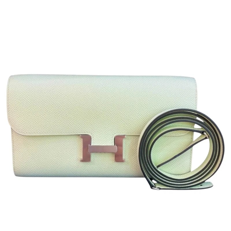 HERMES CONSTANCE EPSOM SHOULDER BAG HANDBAG: HERMES Constance Epsom Shoulder Bag Handbag Brand: HERMES Type: Handbag Material: Epson Color: Veil Fizz/SV Hardware Size: W: 20.5cm / H: 12cm / D: 3cm / Shoulder: 120cm Accessories: None