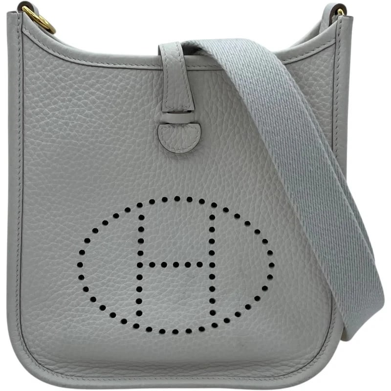HERMES EVELYNE TPM W STAMP NEW WHITE GHW CLEMENCE SHOULDER BAG HANDBAG (1 of 11)