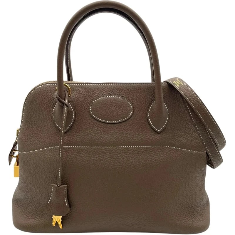 HERMES BOLIDE 31 Y STAMP ETOUPE GHW HANDBAG (1 of 8)