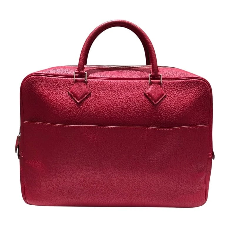HERMES PLUME DOG STAMP ROUGE VIF×SHW HANDBAG (1 of 11)
