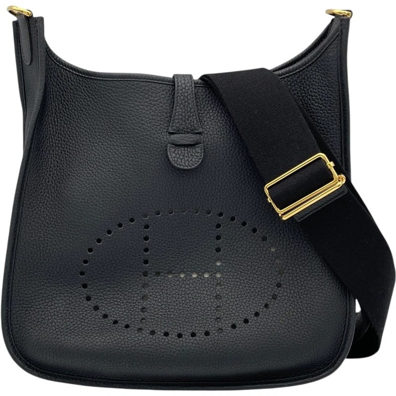 HERMES EVELYNE3PM B STAMP BLACK SHW TAURILLON SHOULDER BAG HANDBAG (1 of 9)