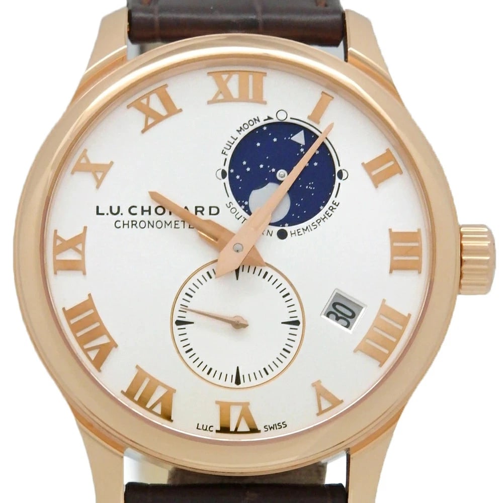 CHOPARD CHOPARD WATCH: CHOPARD Chopard Watch Brand: CHOPARD Type: N/A Material: Band Material K18Rg/Leather, Case Material N/A Color: Band Color N/A Size: Band Size none, Case Size 40mm Accessories: None
