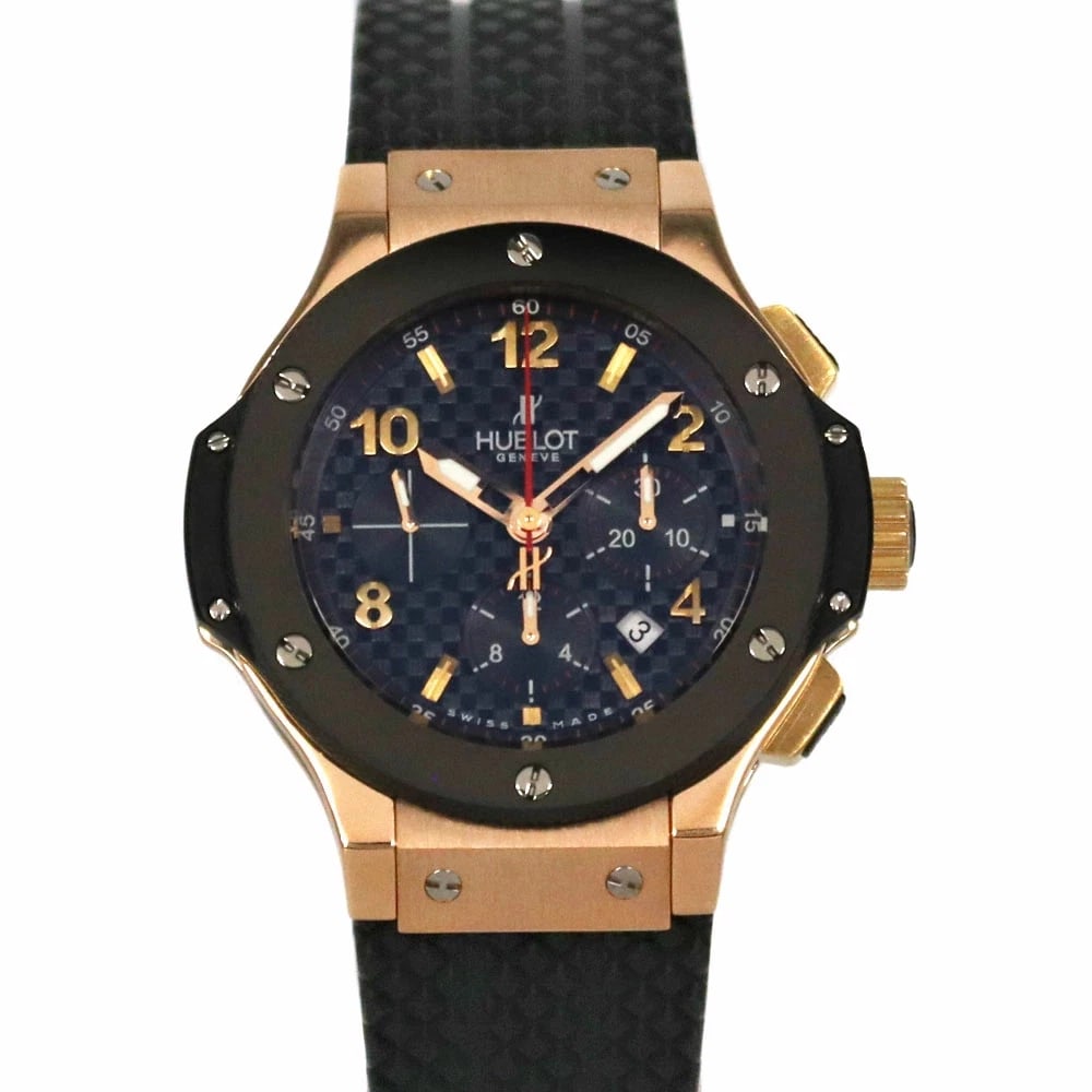 HUBLOT BIG BANG BLACK WATCH: HUBLOT Big Bang Black Watch Brand: HUBLOT Type: N/A Material: Band Material K18Pg (Pink Gold) X Ceramic, Case Material N/A Color: Band Color Black Size: Band Size none, Case Size 44mm 