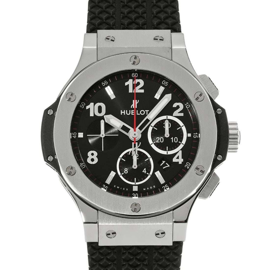 HUBLOT BIG BANG STEEL BLACK WATCH: HUBLOT Big Bang Steel Black Watch Brand: HUBLOT Type: N/A Material: Band Material Stainless, Case Material Sapphire Crystal Color: Band Color Black Size: Band Size none, Case Size 44×44mm Access
