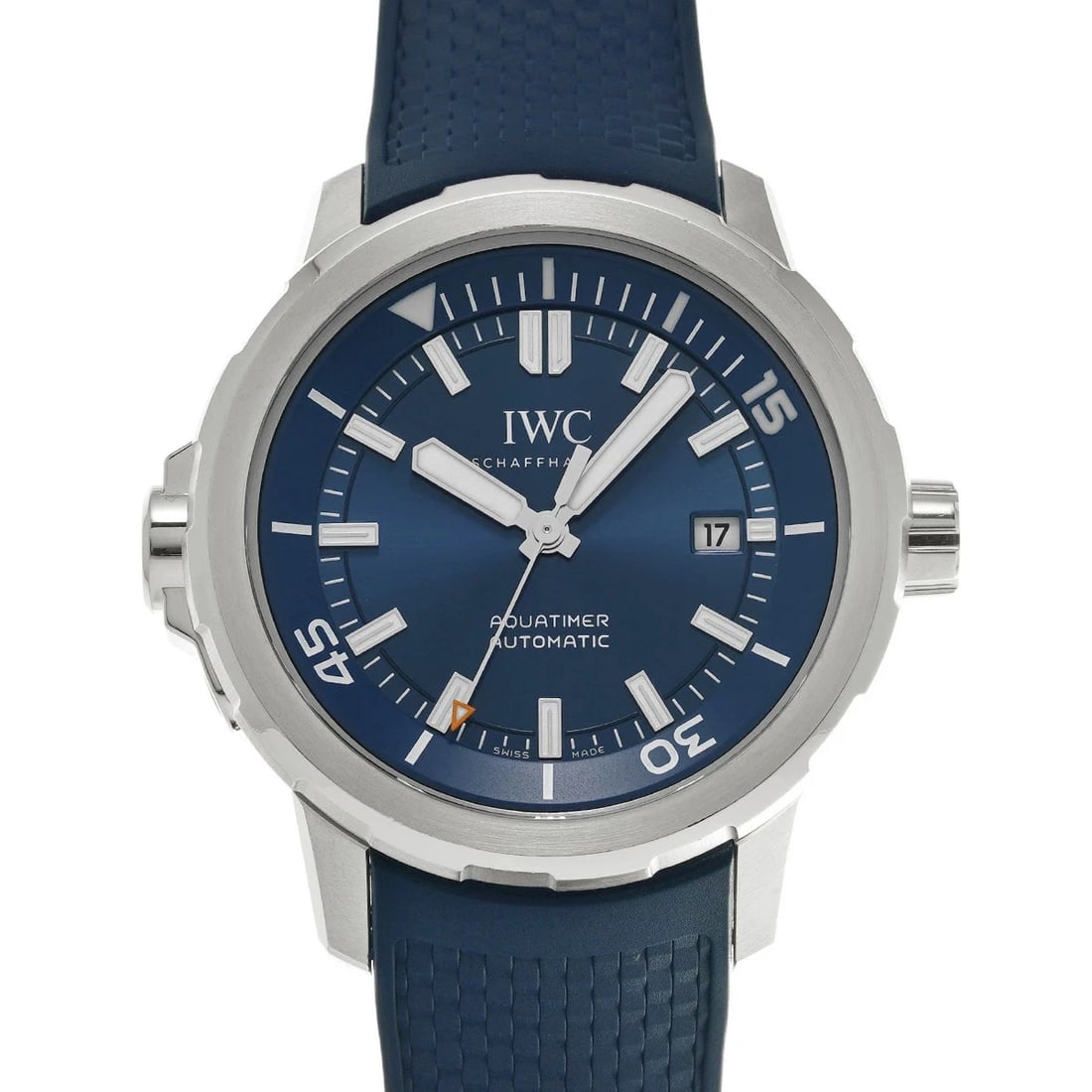 IWC AQUATIMER BLUE WATCH: IWC Aquatimer Blue Watch Brand: IWC Type: N/A Material: Band Material Stainless, Case Material Sapphire Crystal Color: Band Color Blue Size: Band Size none, Case Size 42×42mm Accessories: