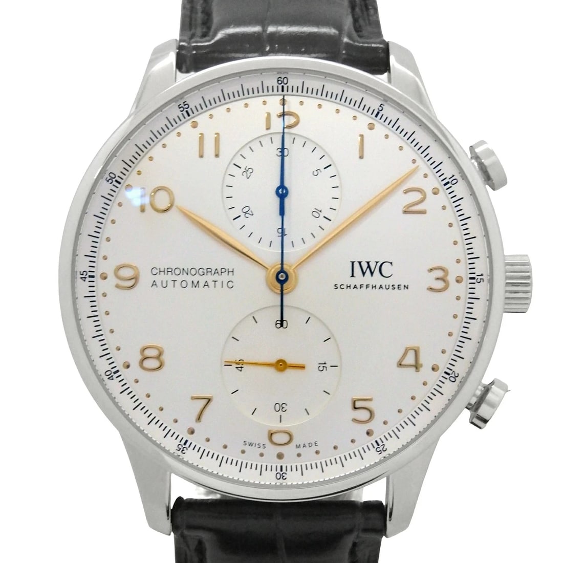 IWC PORTUGUESE WATCH: IWC Portuguese Watch Brand: IWC Type: N/A Material: Band Material Ss/Leather, Case Material N/A Color: Band Color N/A Size: Band Size none, Case Size 41mm Accessories: None Accessories