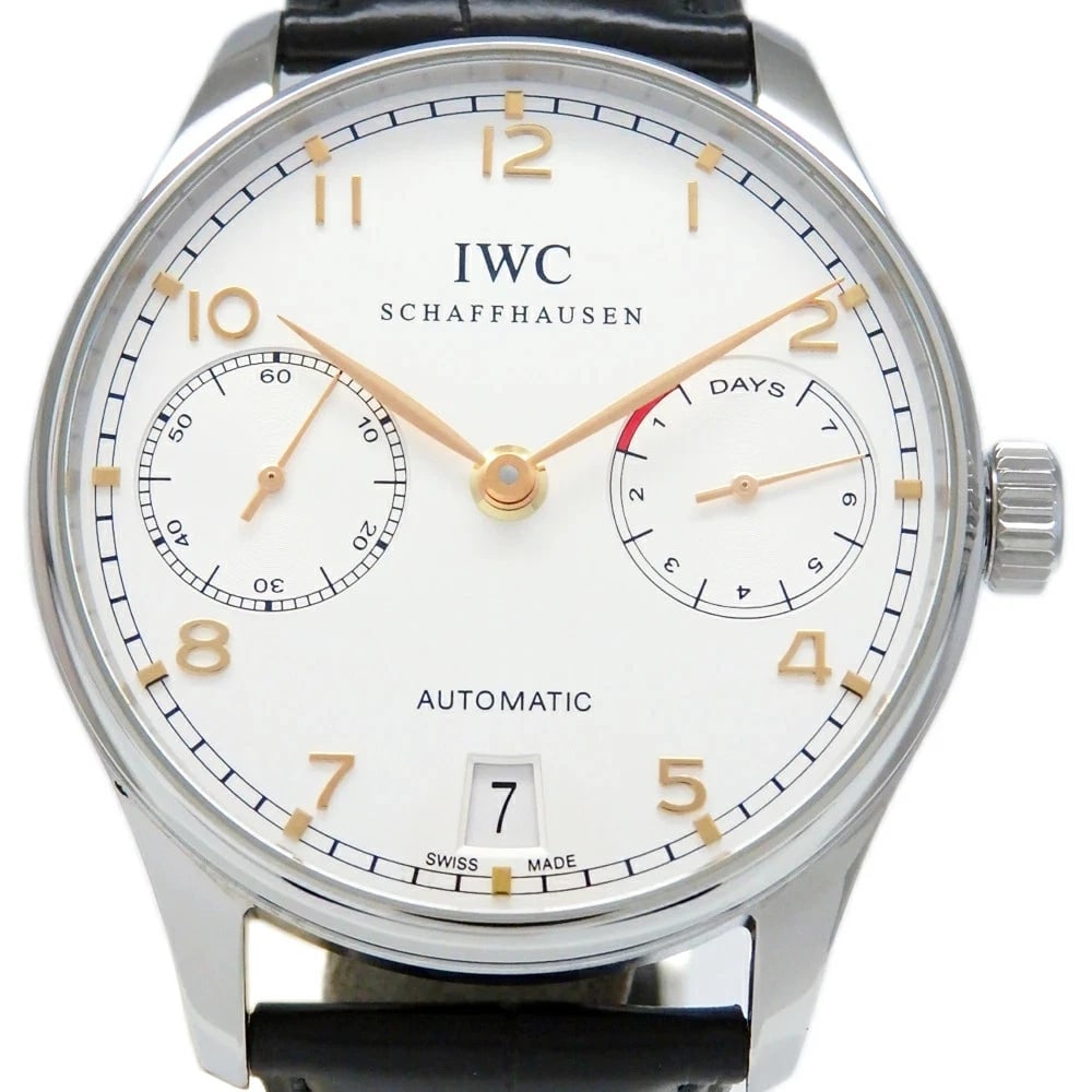 IWC PORTUGUESE WATCH: IWC Portuguese Watch Brand: IWC Type: N/A Material: Band Material Ss/Leather, Case Material N/A Color: Band Color N/A Size: Band Size none, Case Size 42mm Accessories: None Accessories