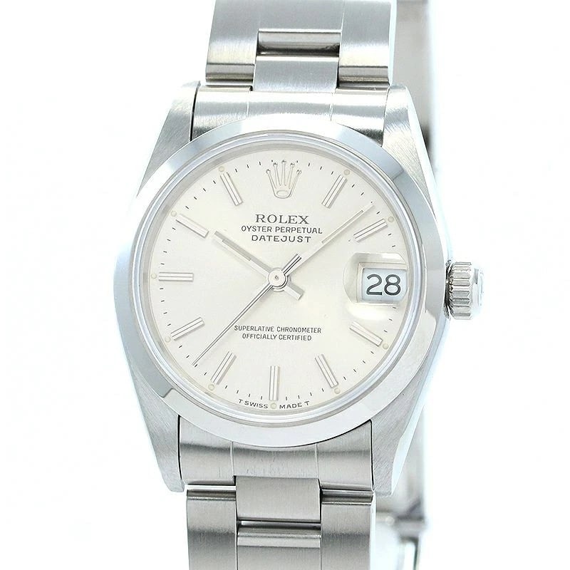 ROLEX OYSTER PERPETUAL DATEJUST WATCH: Rolex Oyster Perpetual Datejust Watch Brand: ROLEX Type: Wrist watch Material: Stainless Steel Color: Dial Color Silver Size: [ Case size ] 31mm [ Arm circumference size ] 17.5cm Accessories: