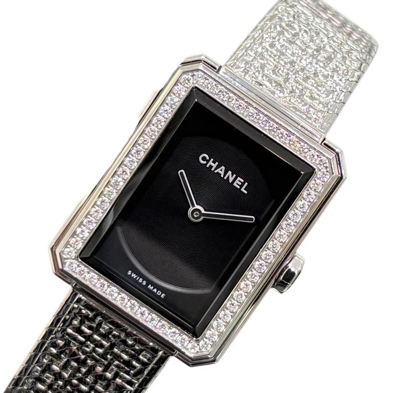 CHANEL BOYFRIEND WATCH: Chanel Boyfriend Watch Brand: CHANEL Type: Wrist watch Material: SS Color: Dial Color Black Size: [ Case size ] 22mm [ Arm circumference size ] 15.5cm Accessories: None Accessories Notice: