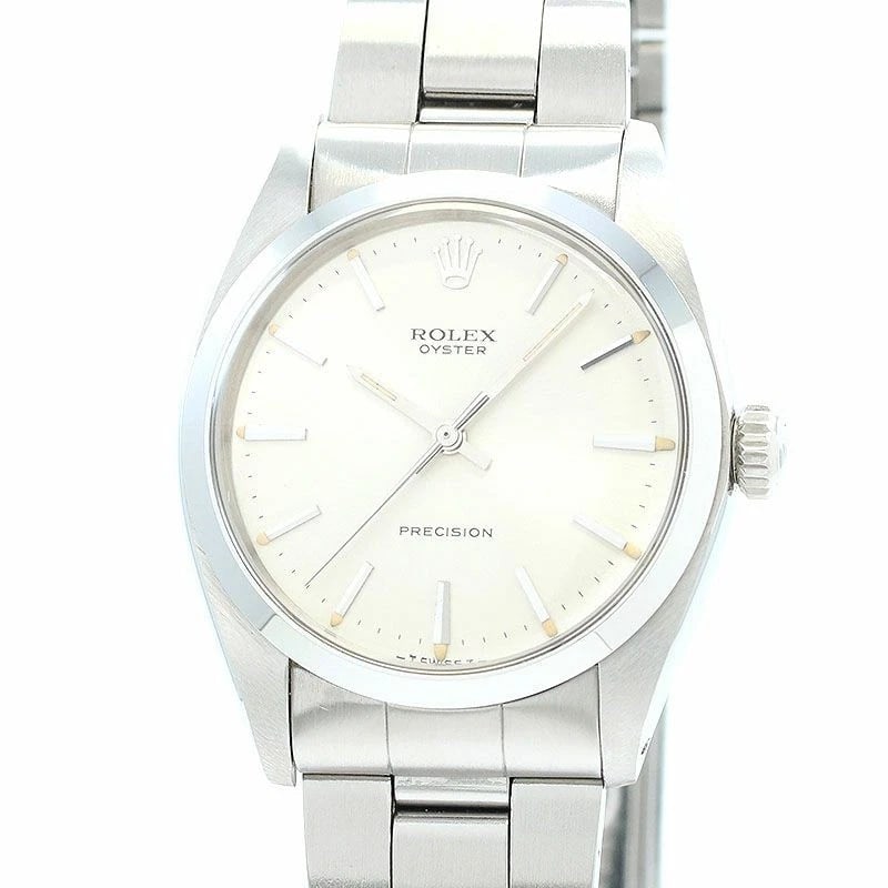 ROLEX OYSTER PRECISION WATCH: Rolex Oyster Precision Watch Brand: ROLEX Type: Wrist watch Material: Stainless Steel Color: Dial Color Silver Size: [ Case size ] 34mm [ Arm circumference size ] 18.5cm Accessories: None