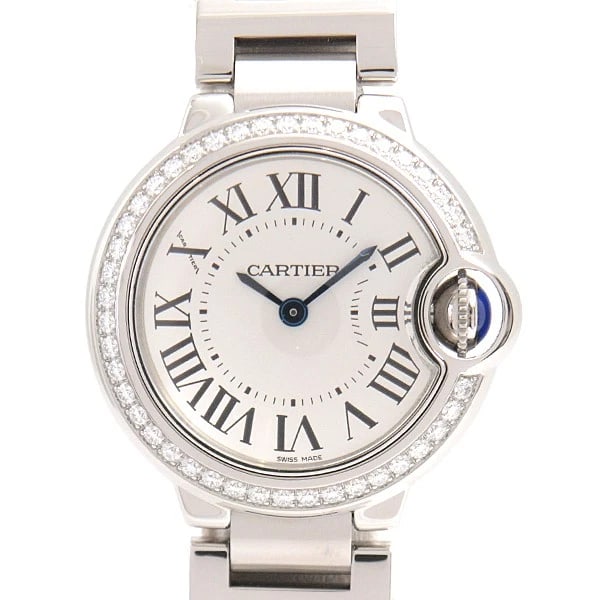 CARTIER BALLON BLEU WATCH: Cartier Ballon Bleu Watch Brand: CARTIER Type: Wrist watch Material: SS Color: Dial Color Silver Dial Size: [ Case size (including crown) ] 29.6mm [ Band size (cm) ] 14cm Accessories: None