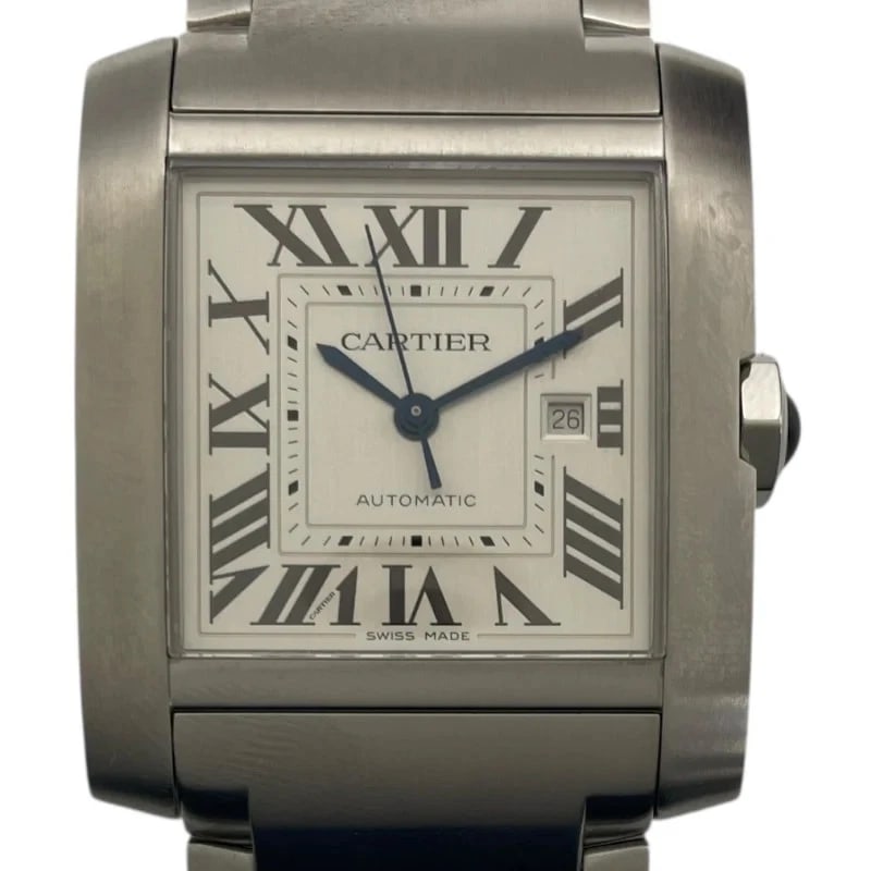 CARTIER TANK FRANÇAISE SILVER WATCH: Cartier Tank Française Silver Watch Brand: CARTIER Type: Wrist watch Material: SS Color: Dial Color Silver Size: [ Case size ] / Case shape: Rectangular face / Case width: 30.5mm / Case