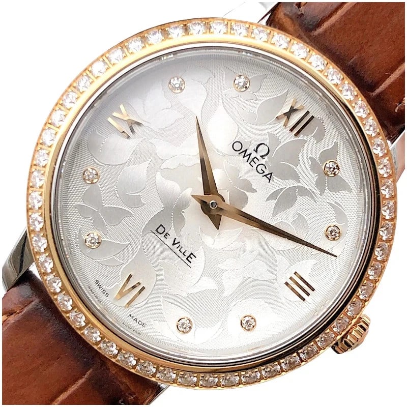 OMEGA DE VILLE PRESTIGE BUTTERFLY SILVER PG×SS WATCH: Omega De Ville Prestige Butterfly Silver PG×SS Watch Brand: OMEGA Type: Wrist watch Material: PG×SS Color: Dial Color Silver Size: [ Case size ] 33mm / Case shape: Round face / Case width: