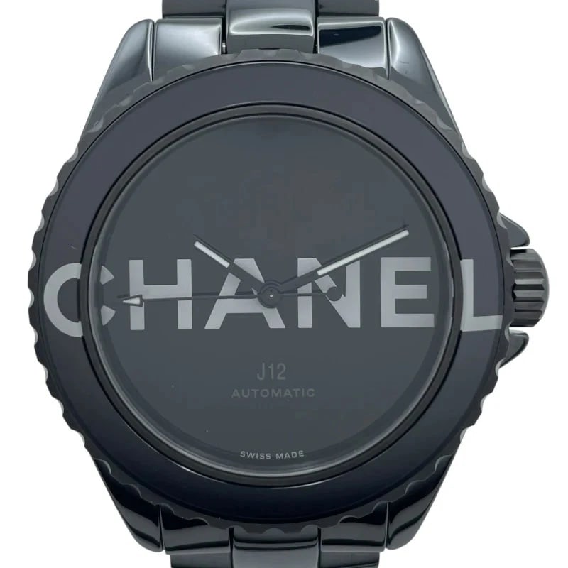 CHANEL J12 WANTED BLACK CERAMIC WATCH: Chanel J12 Wanted Black Ceramic Watch Brand: CHANEL Type: Wrist watch Material: ceramic Color: Dial Color Black Size: [ Case size ] 38mm / Case shape: Round face / Case thickness: 12.5mm [ Arm cir