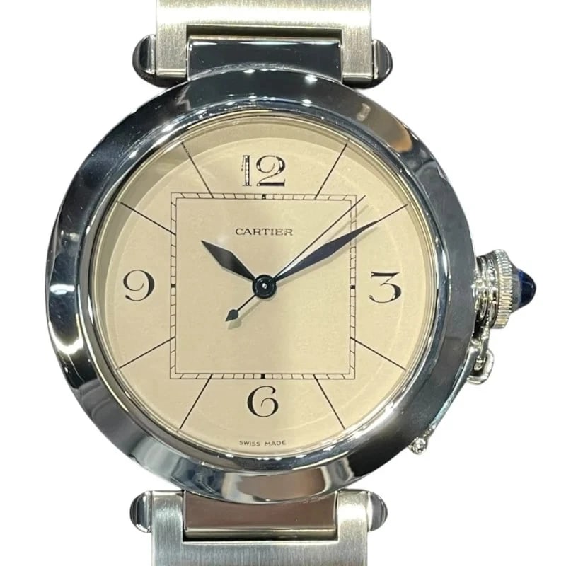 CARTIER PASHA LVORY WATCH: Cartier Pasha Lvory Watch Brand: CARTIER Type: Wrist watch Material: SS Color: Dial Color Color Ivory Dial Color White Dial Size: [ Case size ] 42mm / Case shape: Round face [ Arm