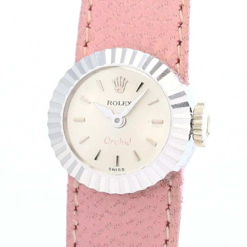 ROLEX CHAMELEON WATCH: Rolex Chameleon Watch Brand: ROLEX Type: Wrist watch Material: Case Material 18K White Gold Band Material Calfskin/SS buckle Color: Dial Color Silver Size: [ Case size ] 16mm Accessories: